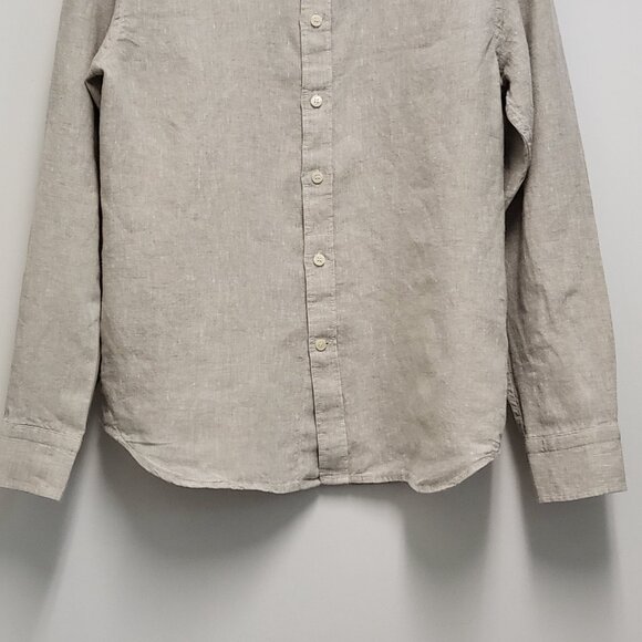Banana Republic BR Mens Shirt 100% Linen Sze Small Button Up Long Sleeve Coastal - Picture 3 of 15